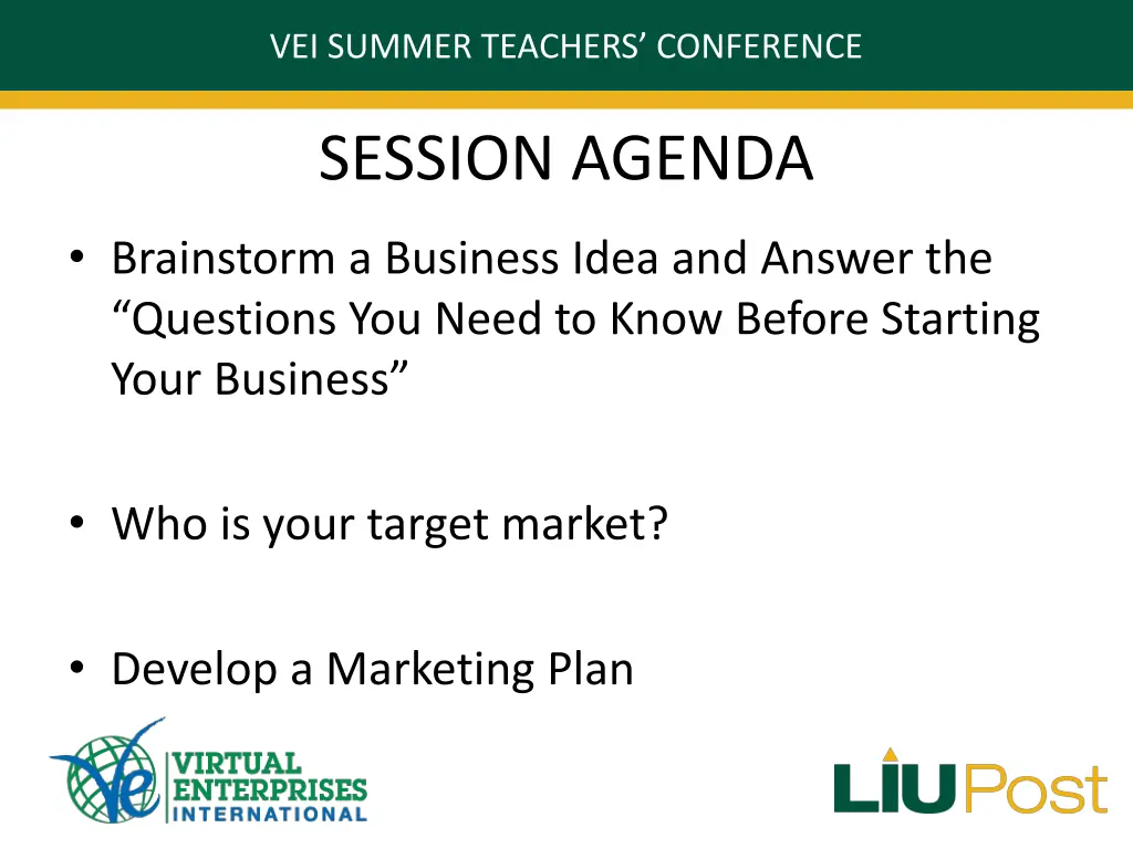 vei summer teachers conference 2