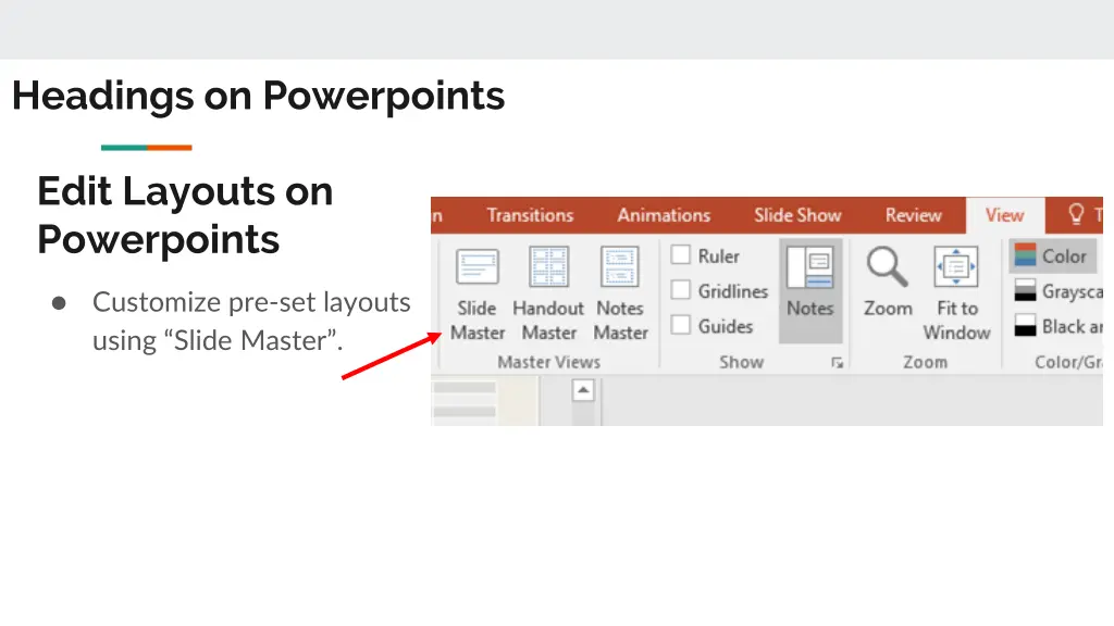headings on powerpoints 1