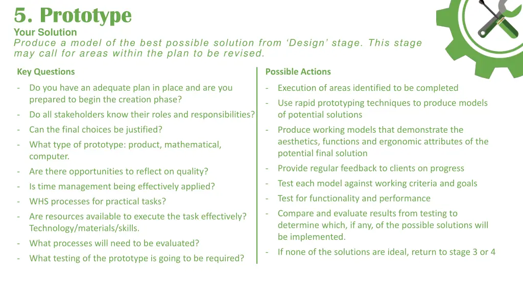 5 prototype your solution produce a model