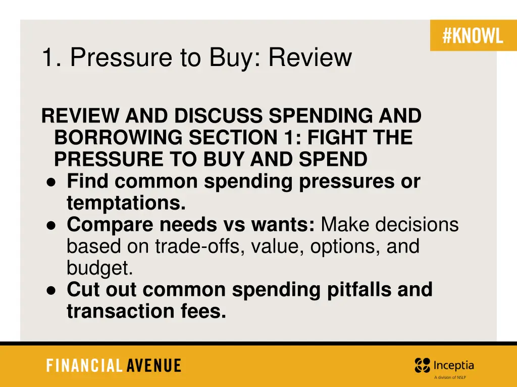 1 pressure to buy review