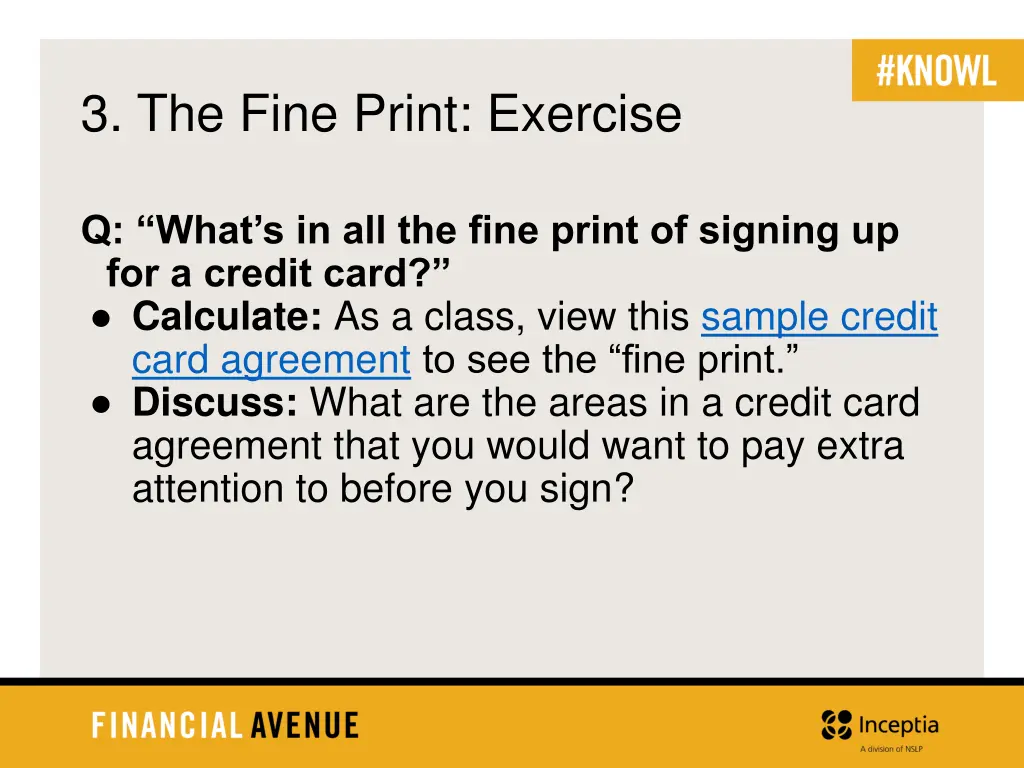 3 the fine print exercise