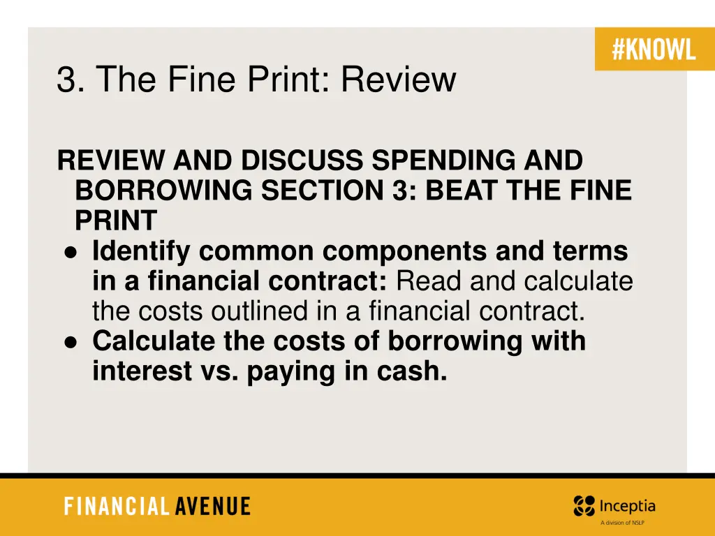 3 the fine print review