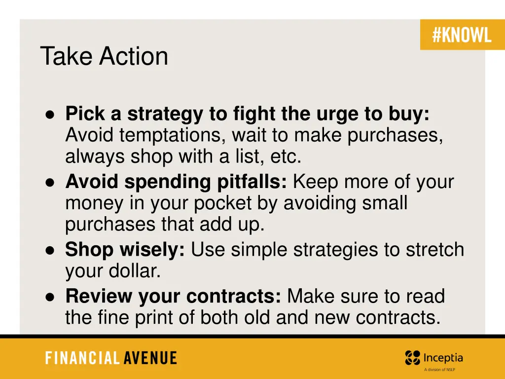 take action