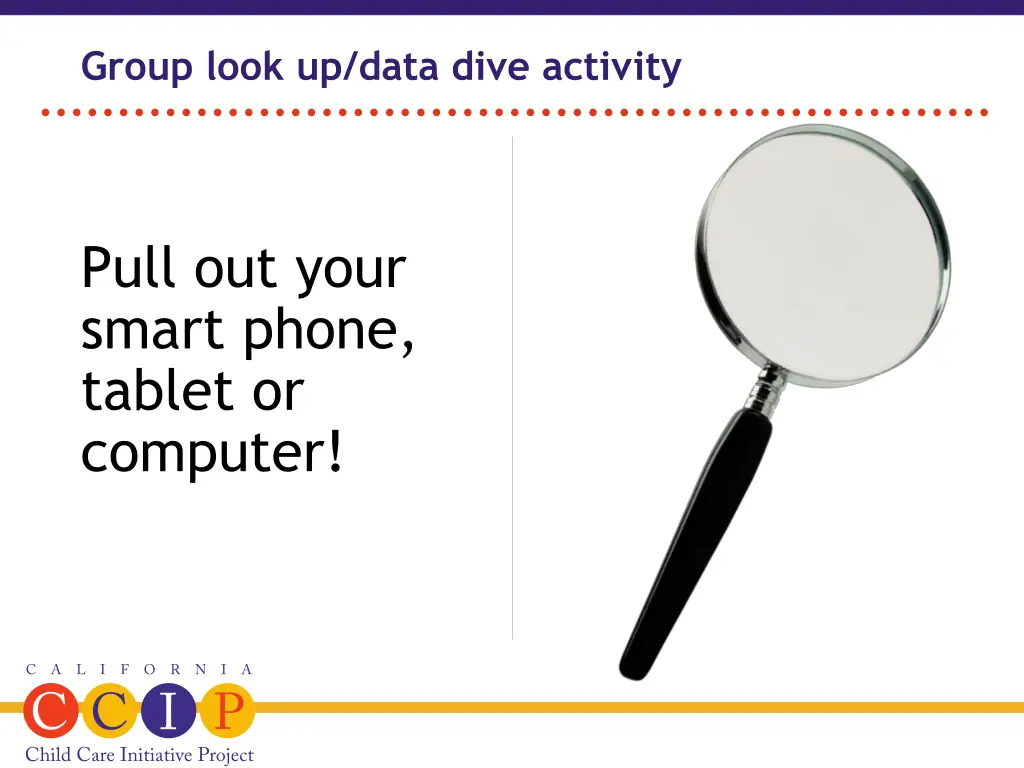 group look up data dive activity