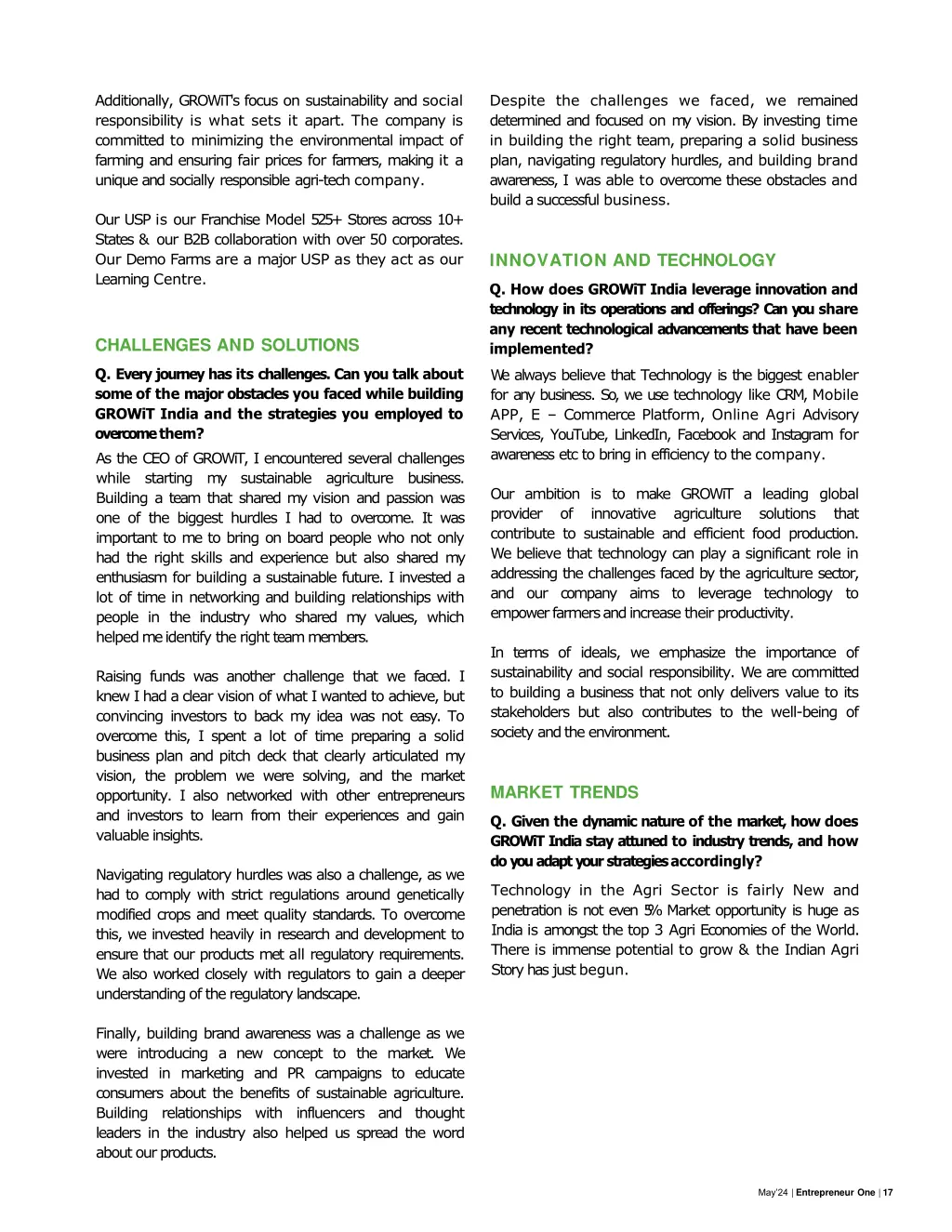 additionally growit s focus on sustainability
