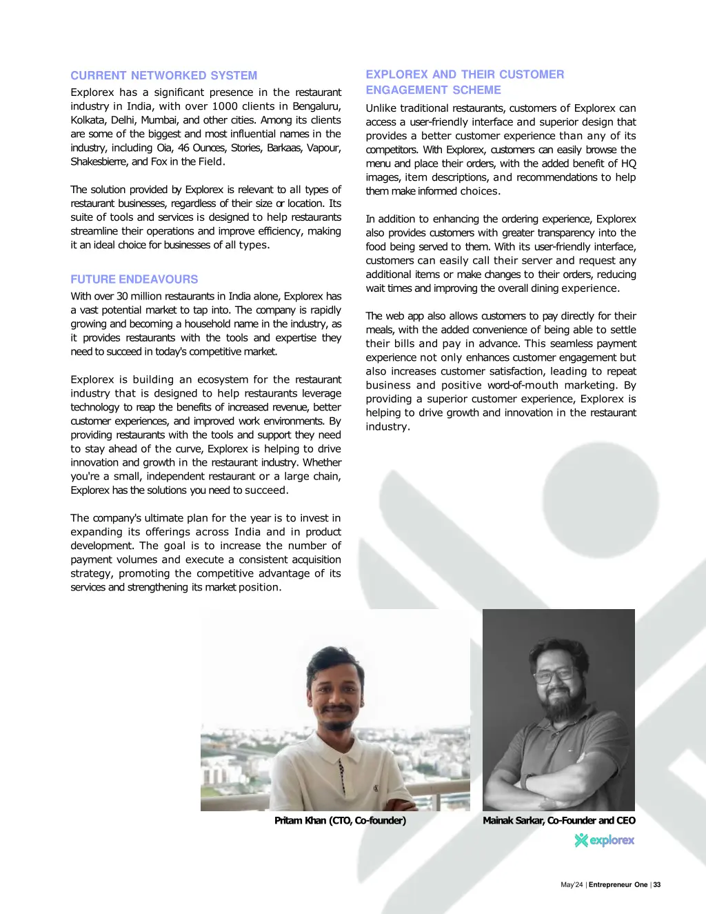 explorex and their customer engagement scheme