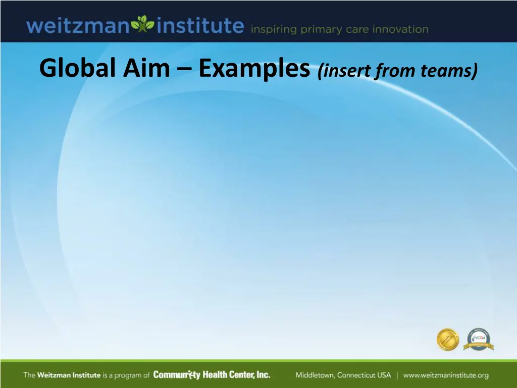global aim examples insert from teams