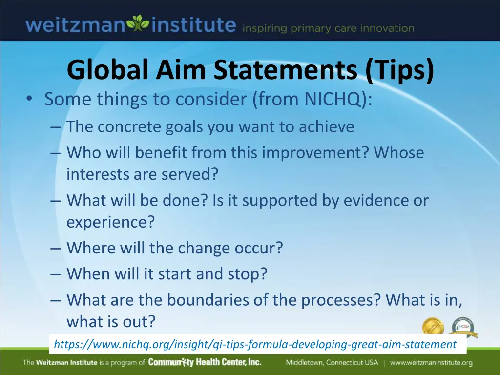 global aim statements tips some things