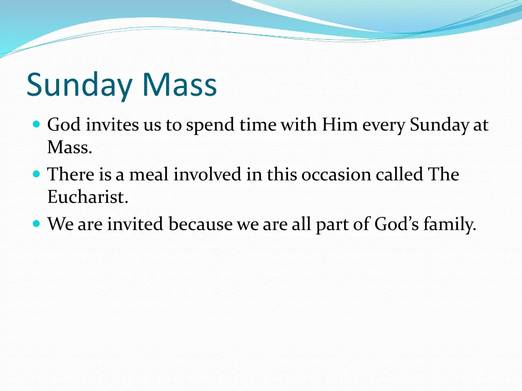 sunday mass
