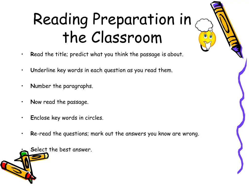 reading preparation in the classroom