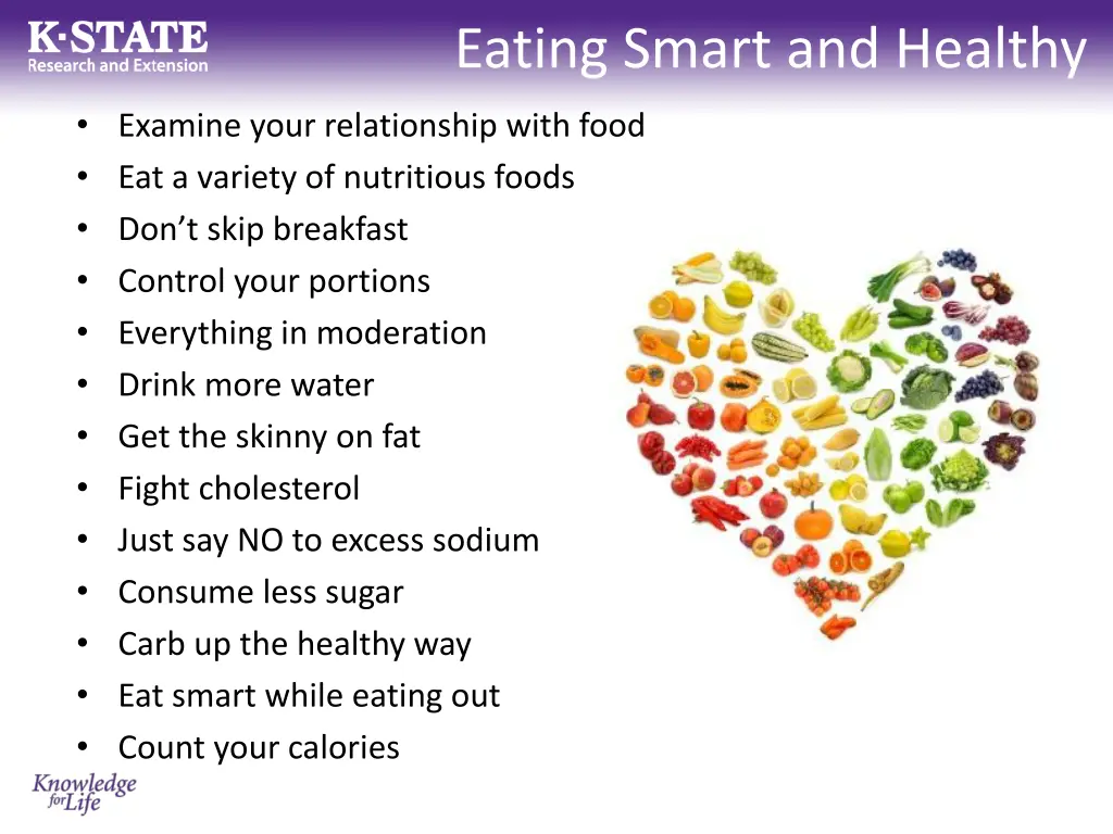 eating smart and healthy