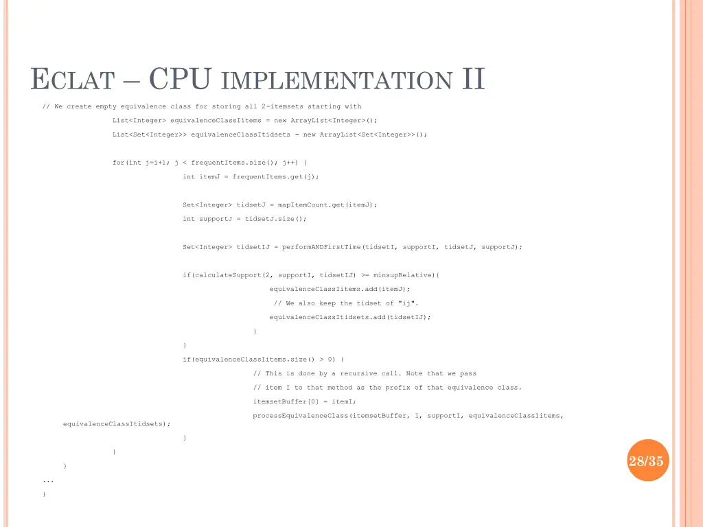 e clat cpu implementation ii