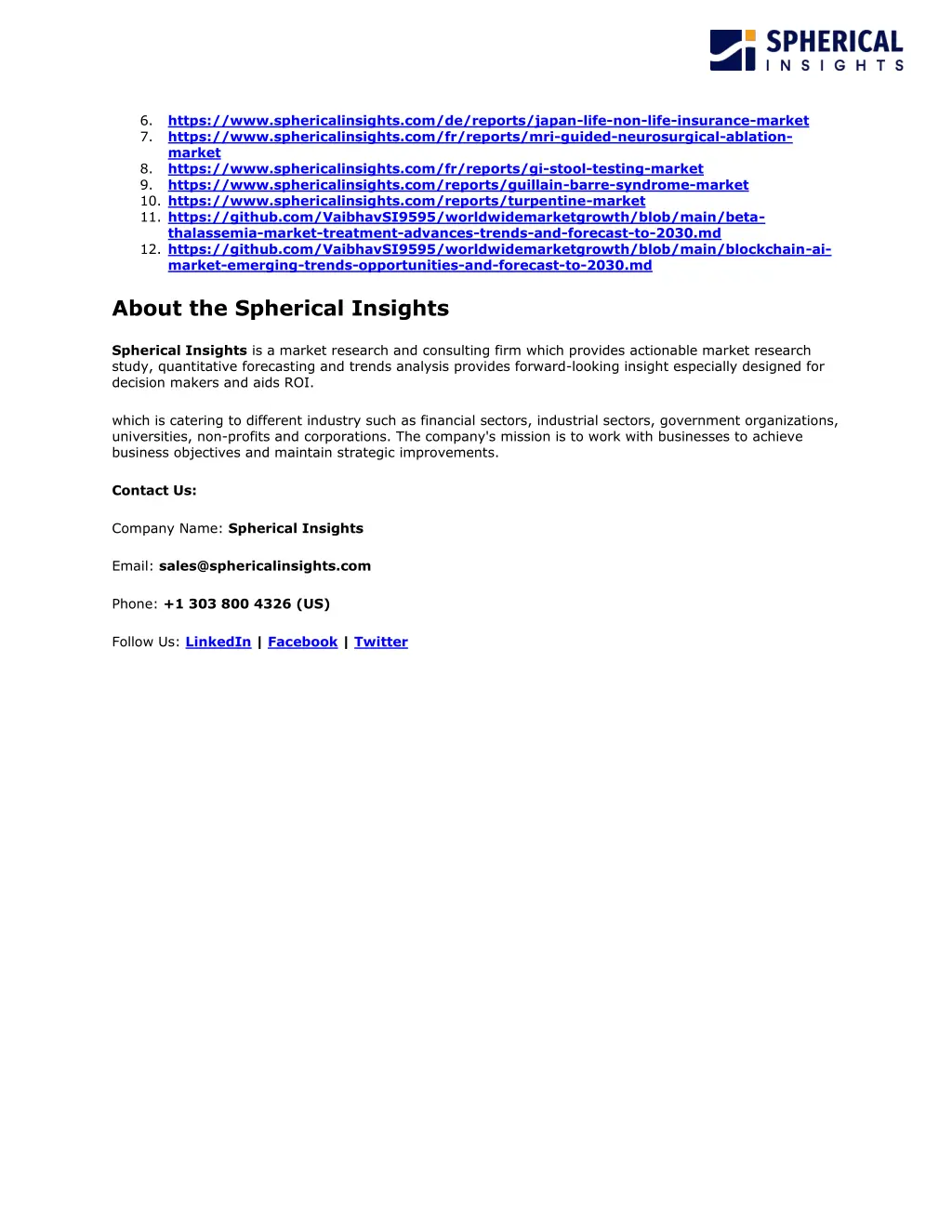 6 https www sphericalinsights com de reports