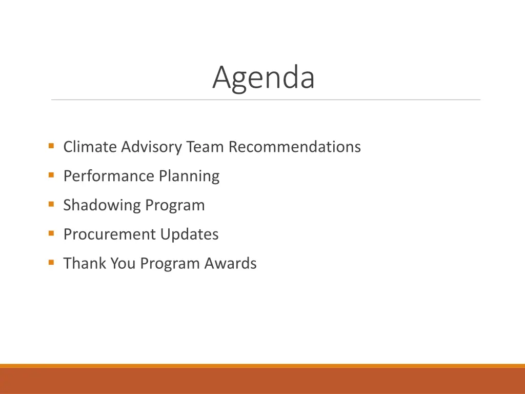 agenda