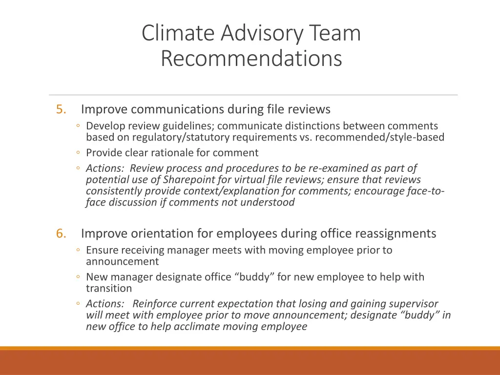 climate advisory team recommendations 2