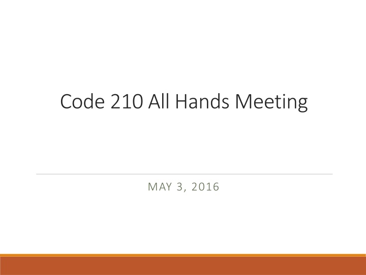 code 210 all hands meeting