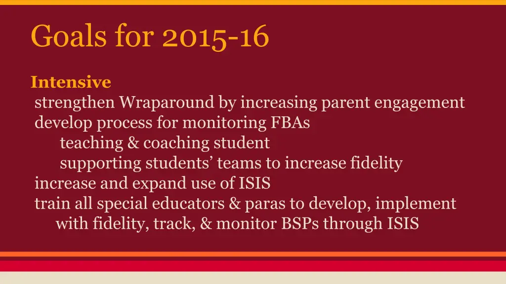 goals for 2015 16 1
