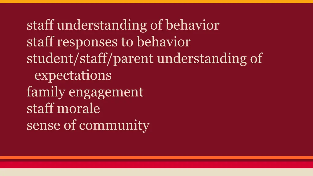 staff understanding of behavior staff responses