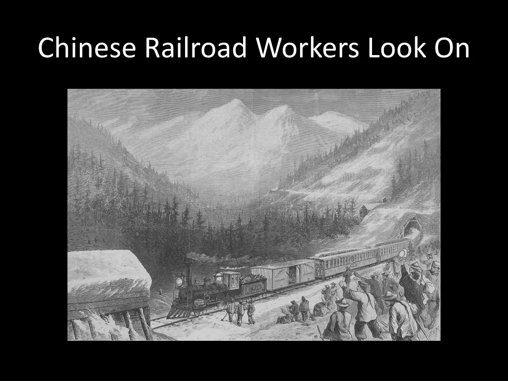 chinese railroad workers look on
