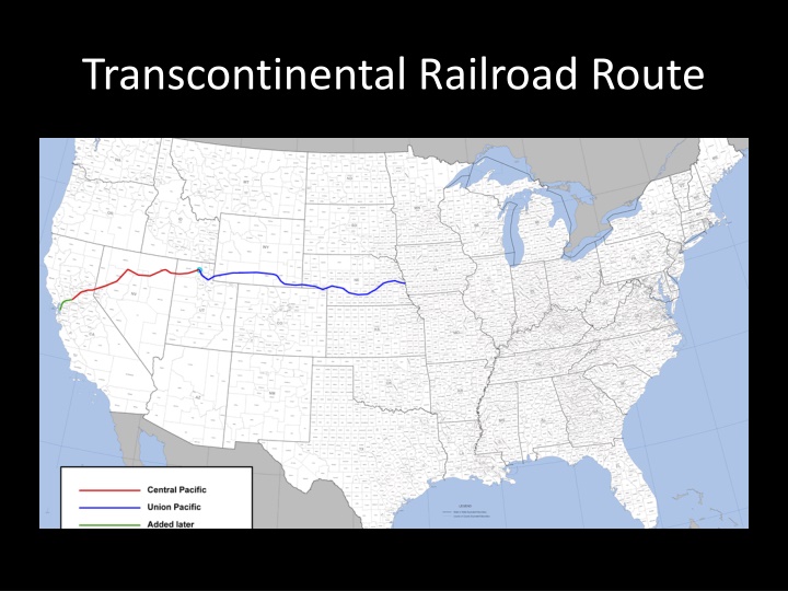 transcontinental railroad route