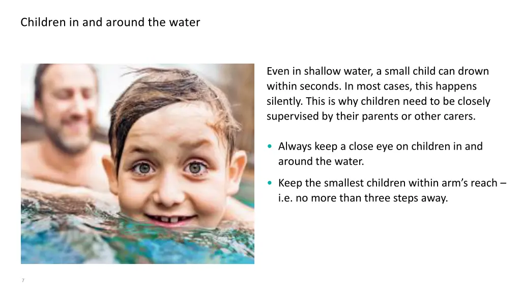 children in and around the water