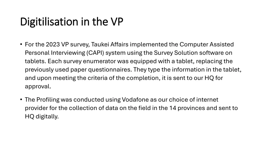digitilisation digitilisation in the vp