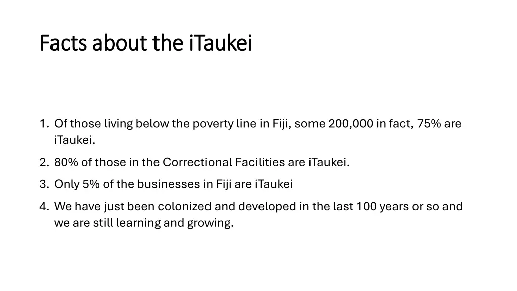 facts about the itaukei facts about the itaukei