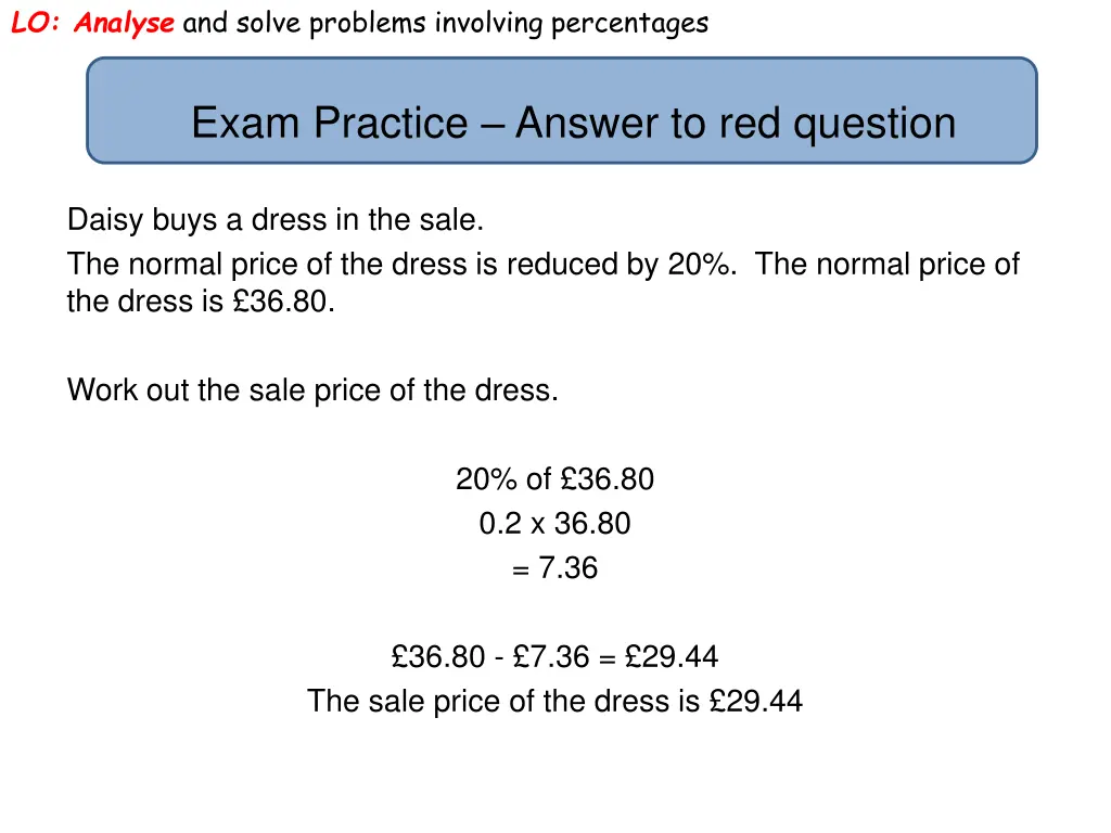 lo analyse and solve problems involving 2