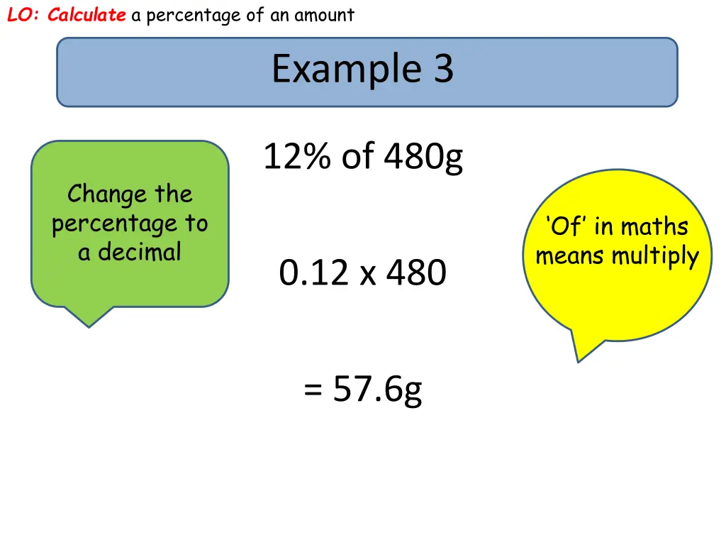 lo calculate a percentage of an amount 2