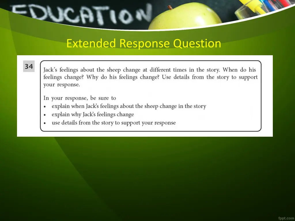 extended response question