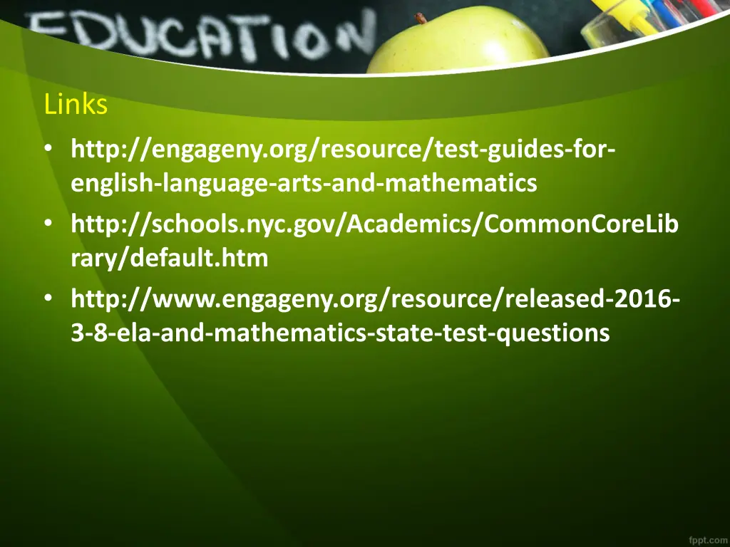 links http engageny org resource test guides