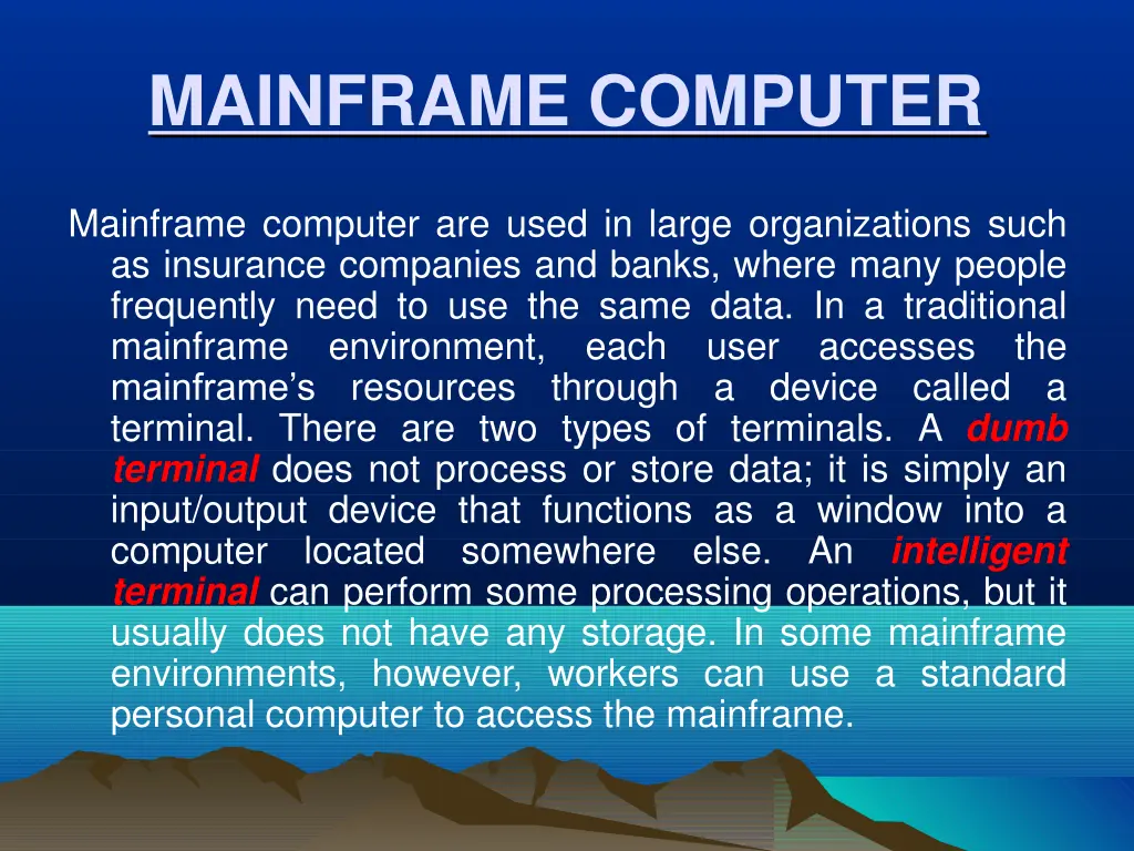 mainframe computer