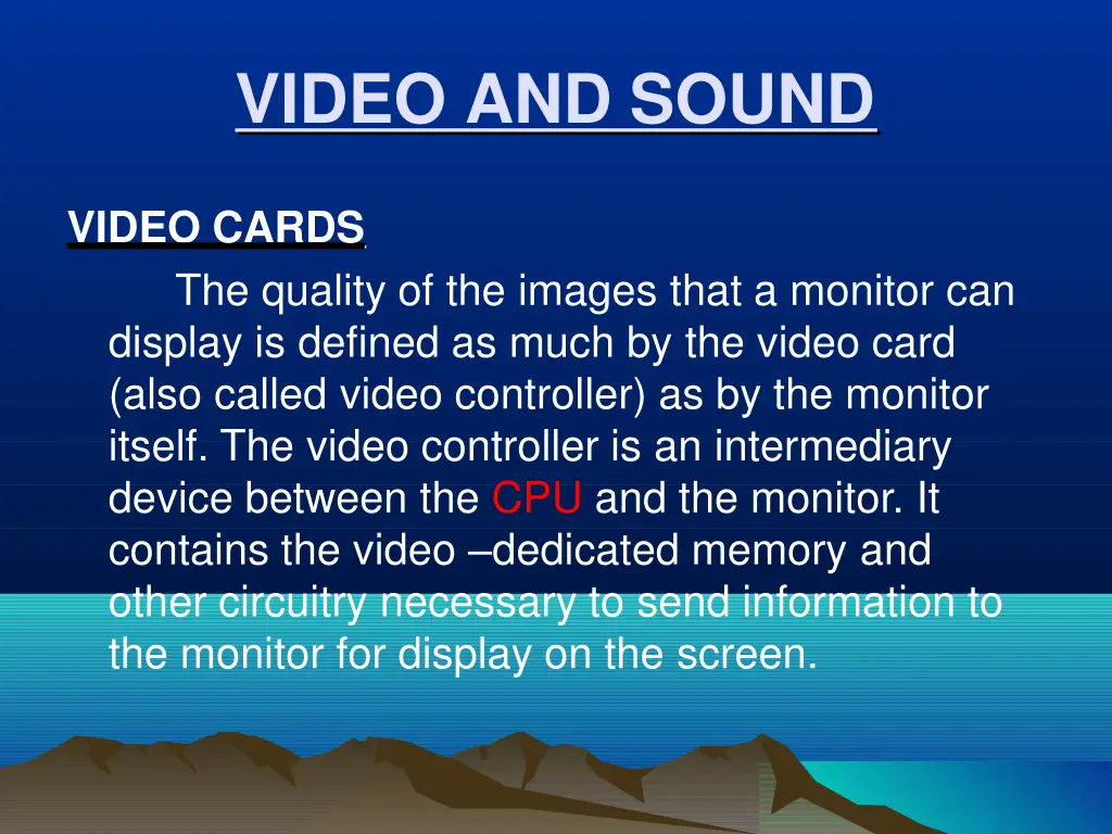 video and sound