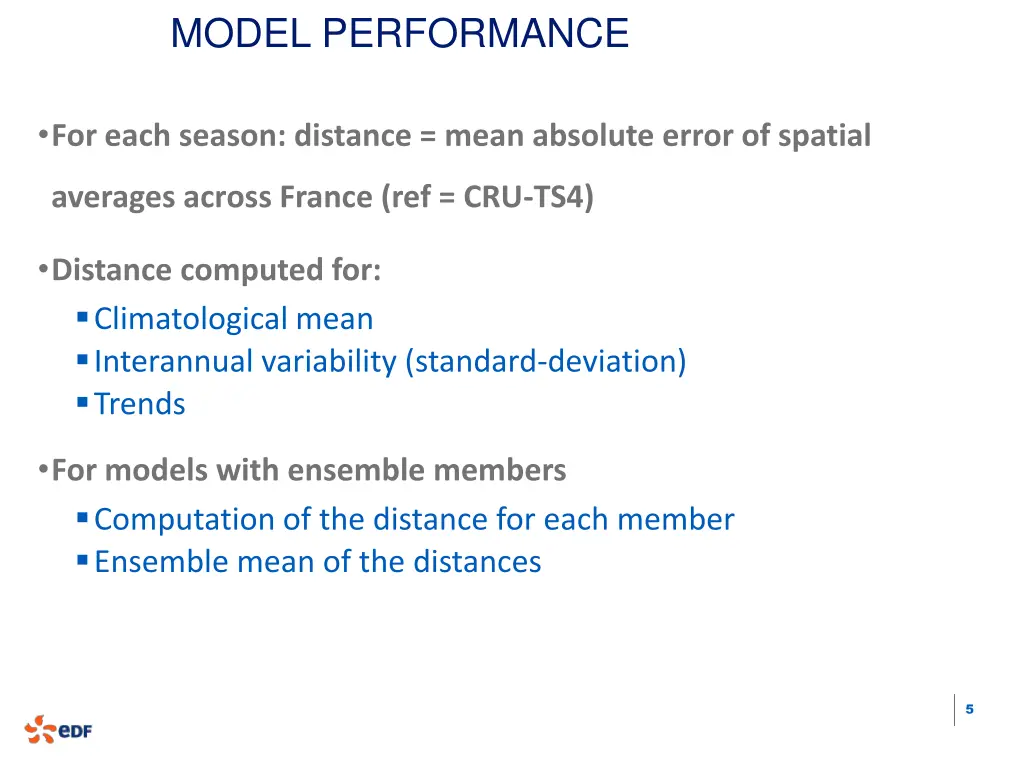 model performance