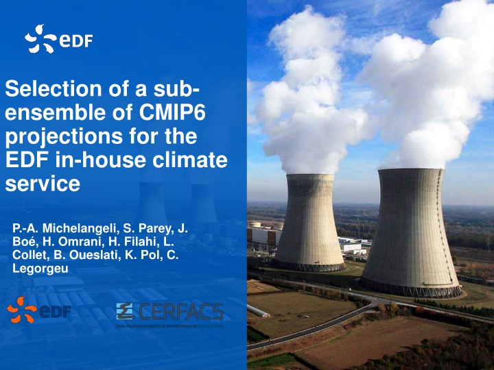 selection of a sub ensemble of cmip6 projections