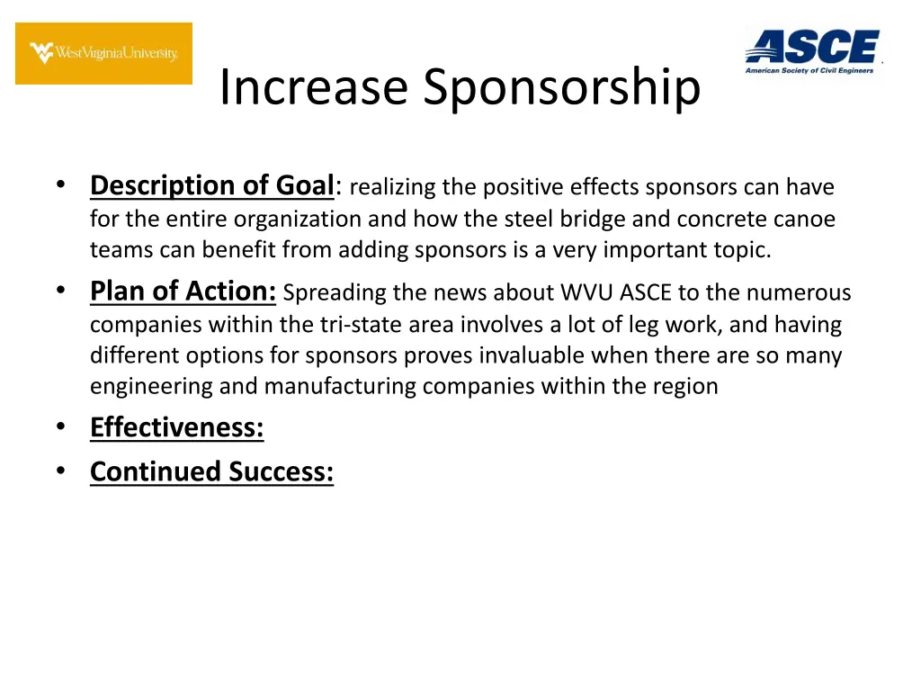 increase sponsorship