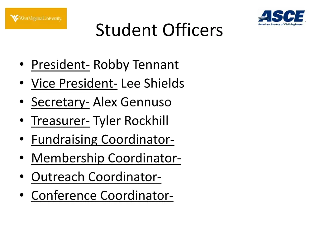 student officers