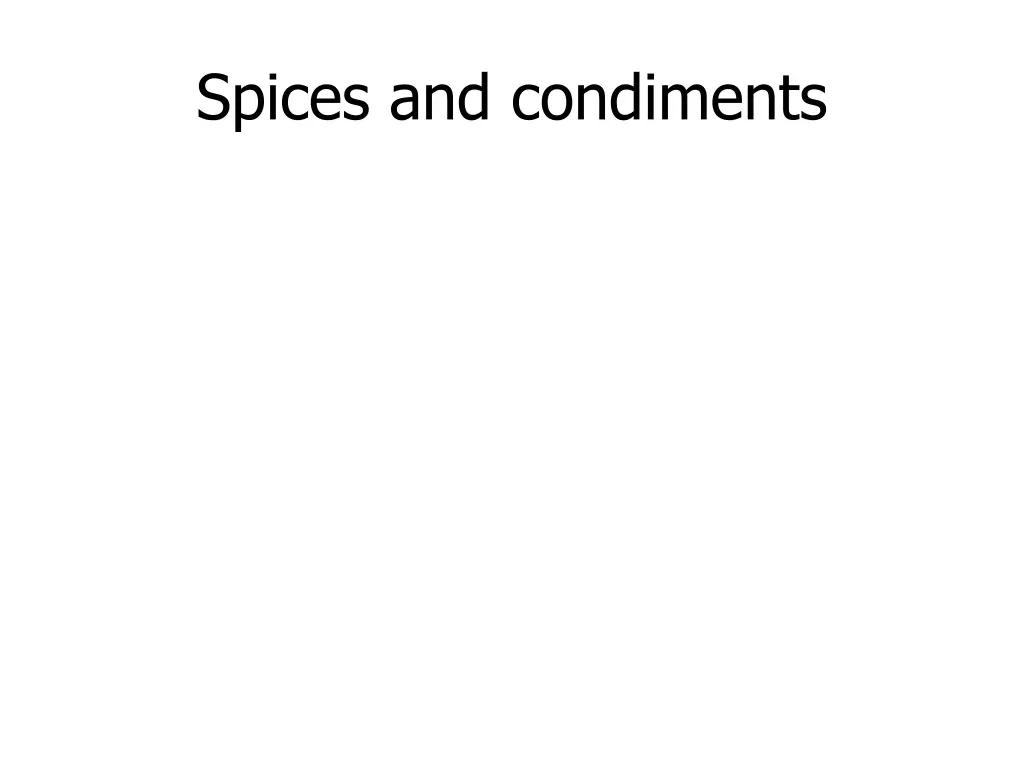 spices and condiments