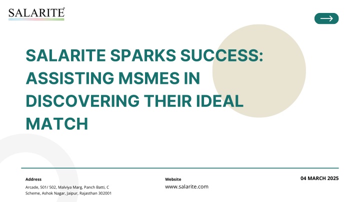 salarite sparks success assisting msmes