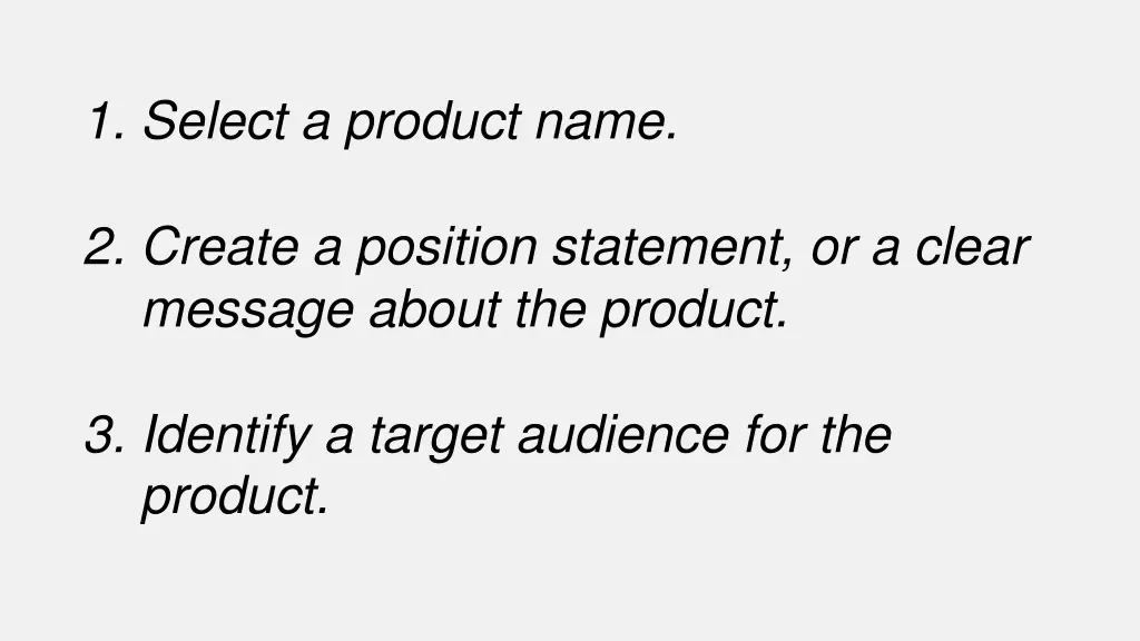 1 select a product name
