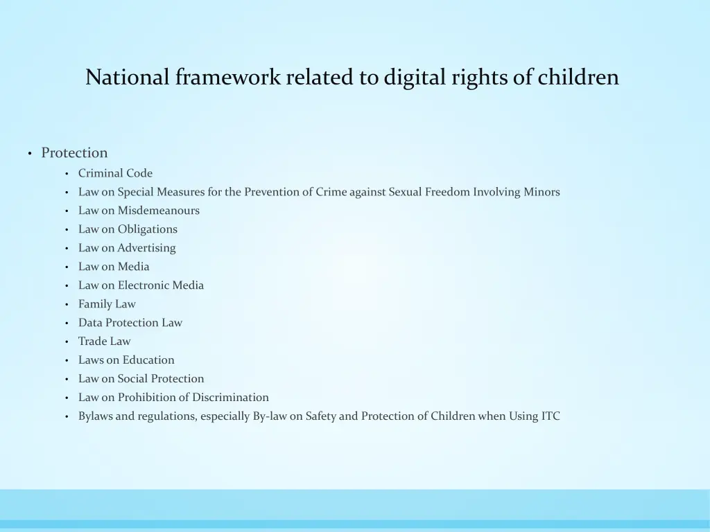 national framework related to digital rights
