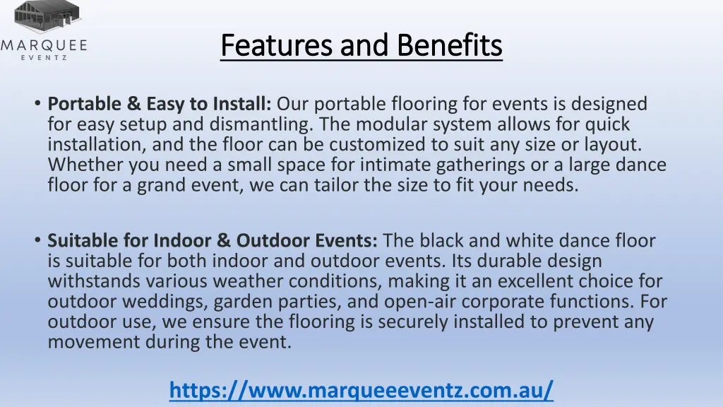 features and benefits features and benefits