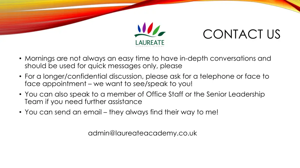 contact us