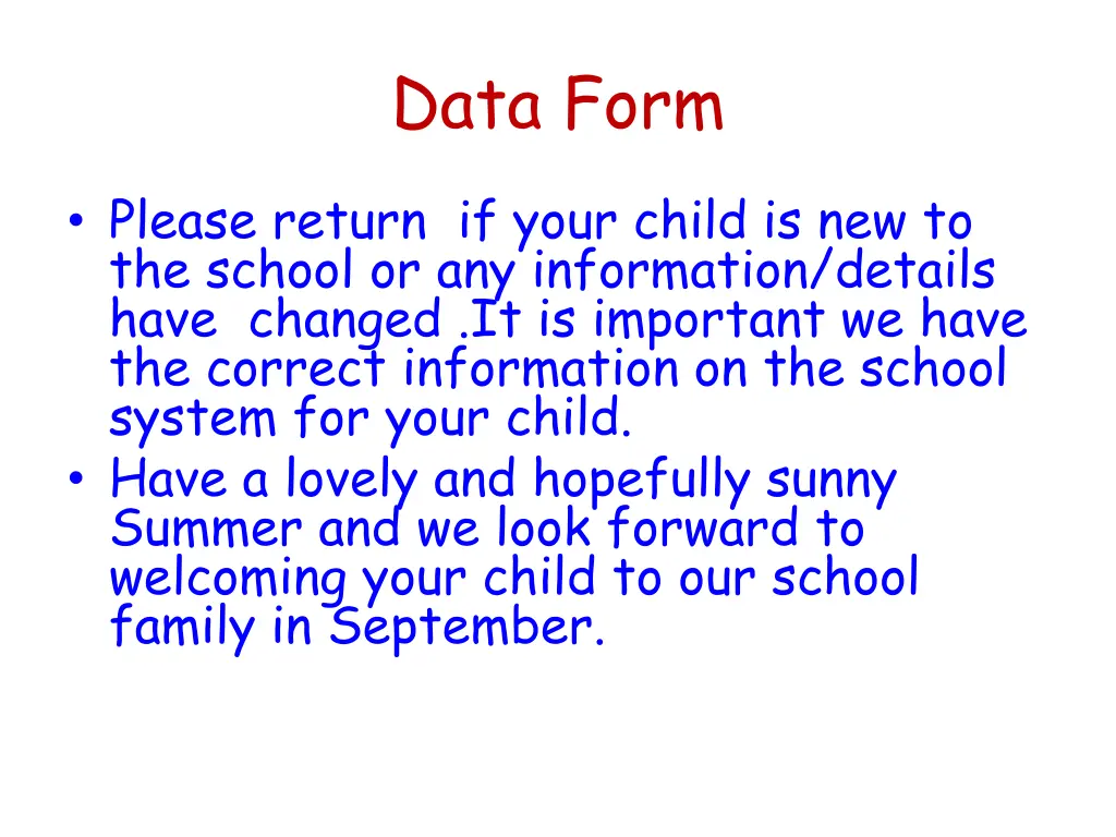 data form