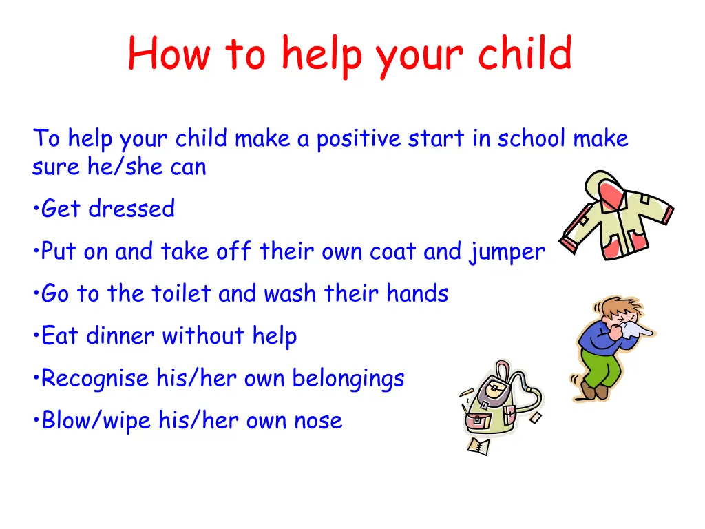 how to help your child