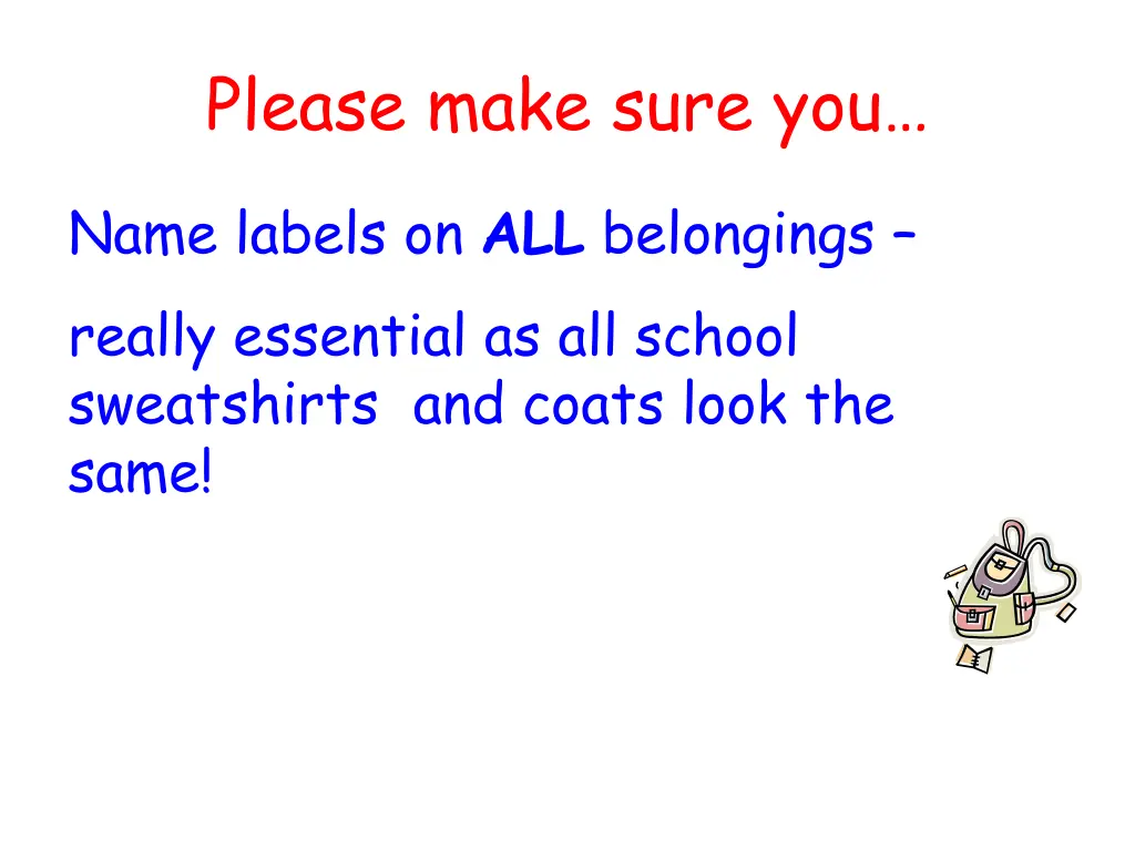 please make sure you