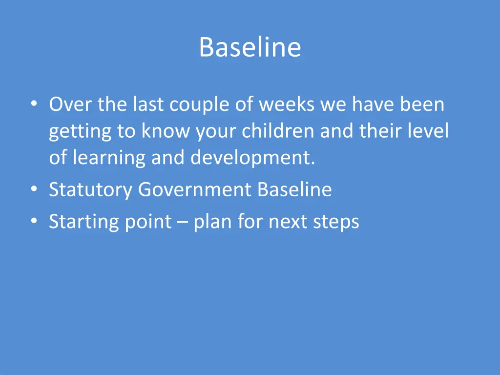 baseline