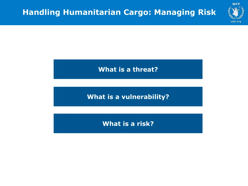 handling humanitarian cargo managing risk