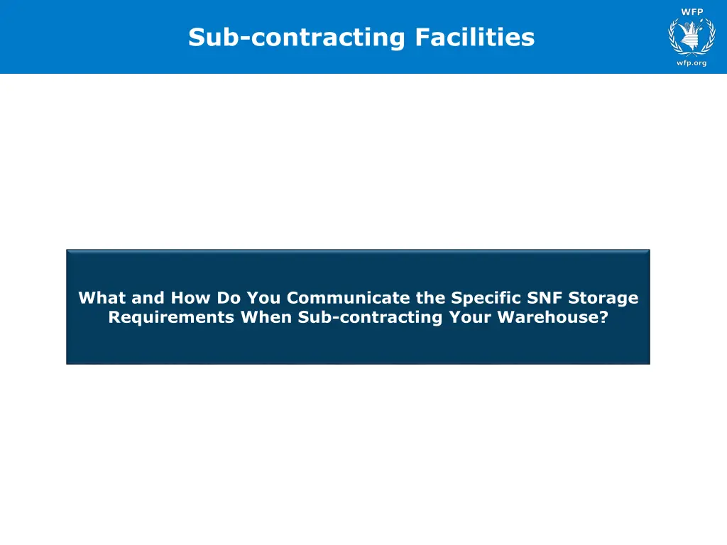 sub contracting facilities