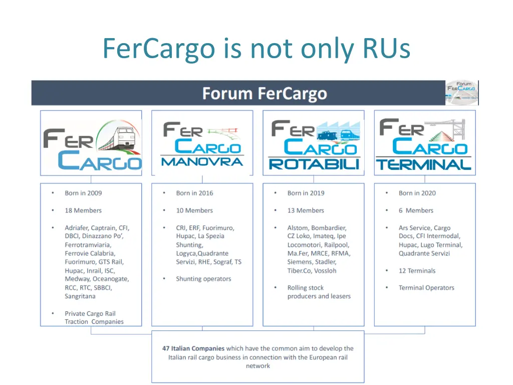 fercargo is not only rus